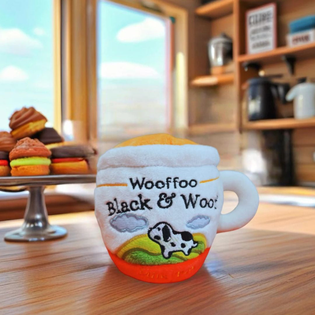 加拿大WOOFFOO澳牛奶茶發聲寵物玩具