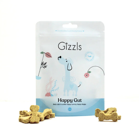 英國Gizzls 100%天然Happy Gut腸胃益生元狗狗零食(100g)
