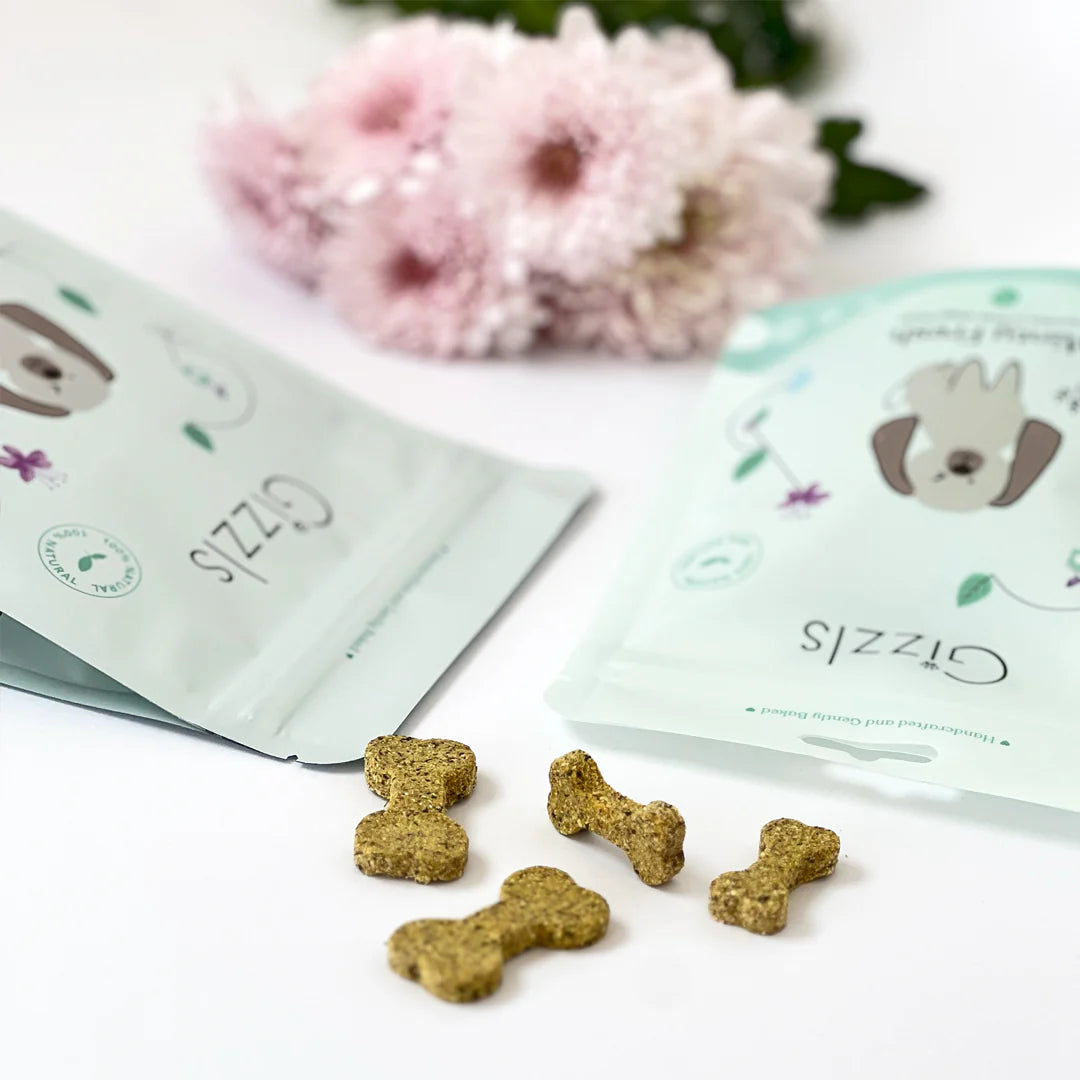英國Gizzls 100%天然Minty Fresh 口氣清新狗狗零食(100g)