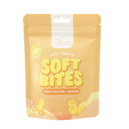 英國Gizzls 100%天然Soft Bites花生醬香蕉狗狗零食 (150克-軟身)