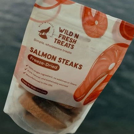 美國Wild n Fresh 凍乾三文魚排 3oz (貓狗可食）