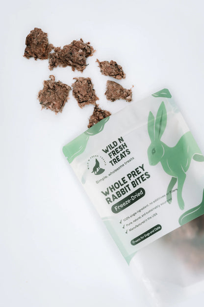美國Wild n Fresh 凍乾全兔肉塊 （不含腸及胃）3oz (貓狗可食）