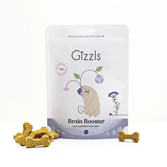 英國Gizzls 100％天然Brain Booster 健腦聰明狗狗零食(100g)