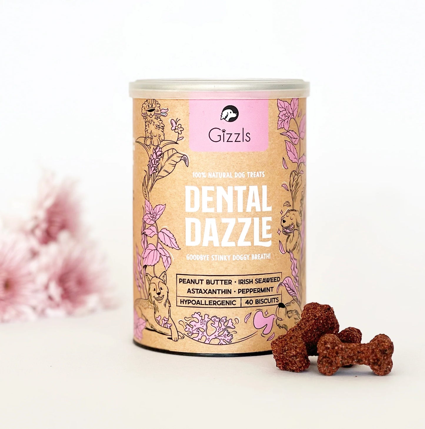 英國GIZZLS 100%天然 DENTAL DAZZLE潔齒保健餅乾