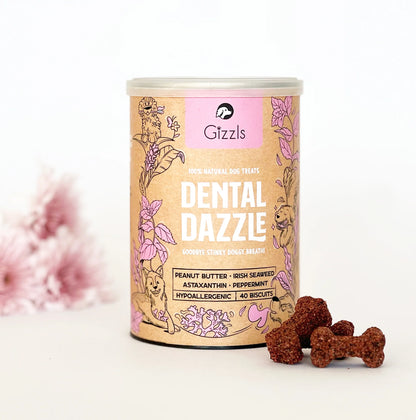 英國GIZZLS 100%天然 DENTAL DAZZLE潔齒保健餅乾