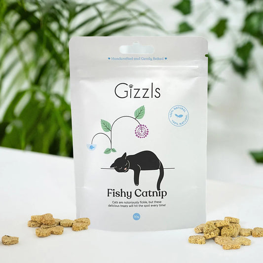 英國Gizzls Fishy Catnip貓貓零食 50g (新鮮魚肉+貓薄荷)