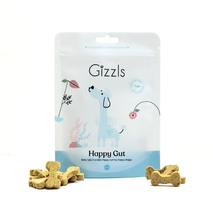 英國Gizzls 100％天然Happy Gut腸胃益生元狗狗零食(100g)