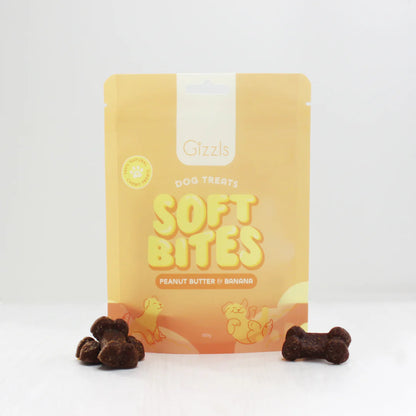 英國Gizzls 100％天然Soft Bites花生醬香蕉狗狗零食 (150克－軟身)