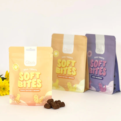 英國Gizzls 100％天然Soft Bites花生醬香蕉狗狗零食 (150克－軟身)