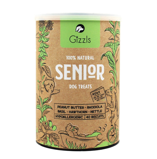 英國GIZZLS 100％天然SENIOR 熟齡犬活力保健餅乾(40粒）